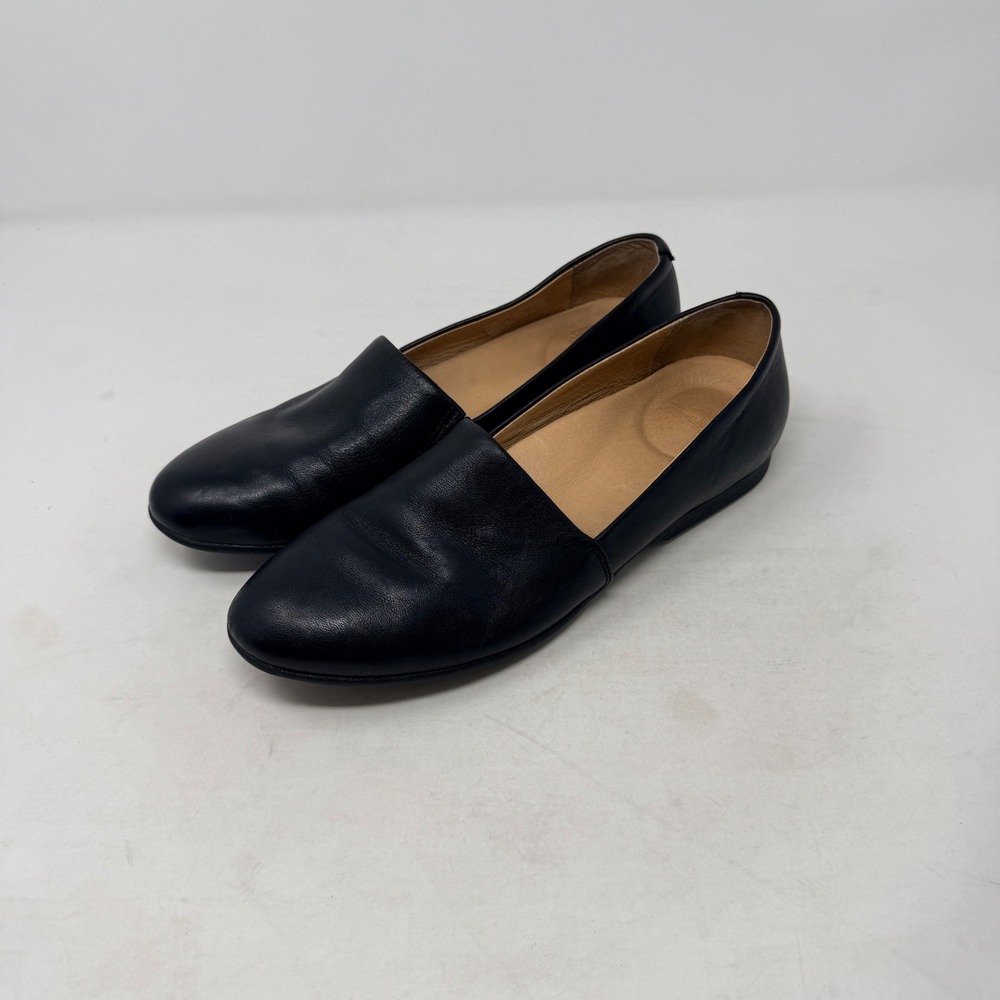 Dansko Black Size 39‎ Leather Slip On Flat Minimalist Shoes Comfort Parisian